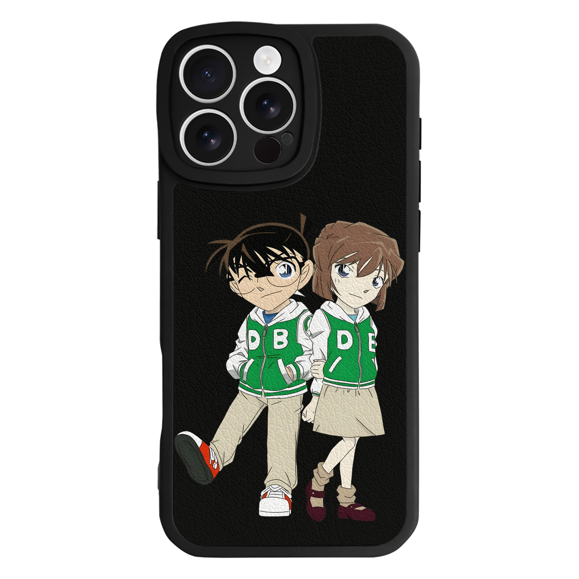 （画像用） 名探偵コナン 江戸川 コナン Detective Conan Conan Edogawa 【iPhone 16シリーズ対応】シリコンスマホケース（レザー調） 材質：シリコン